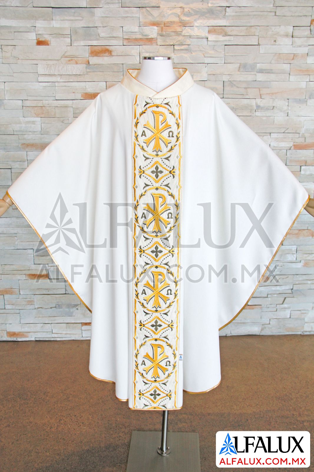 20 CRISMON Alfalux Casulla Central Blanco Bronce 201